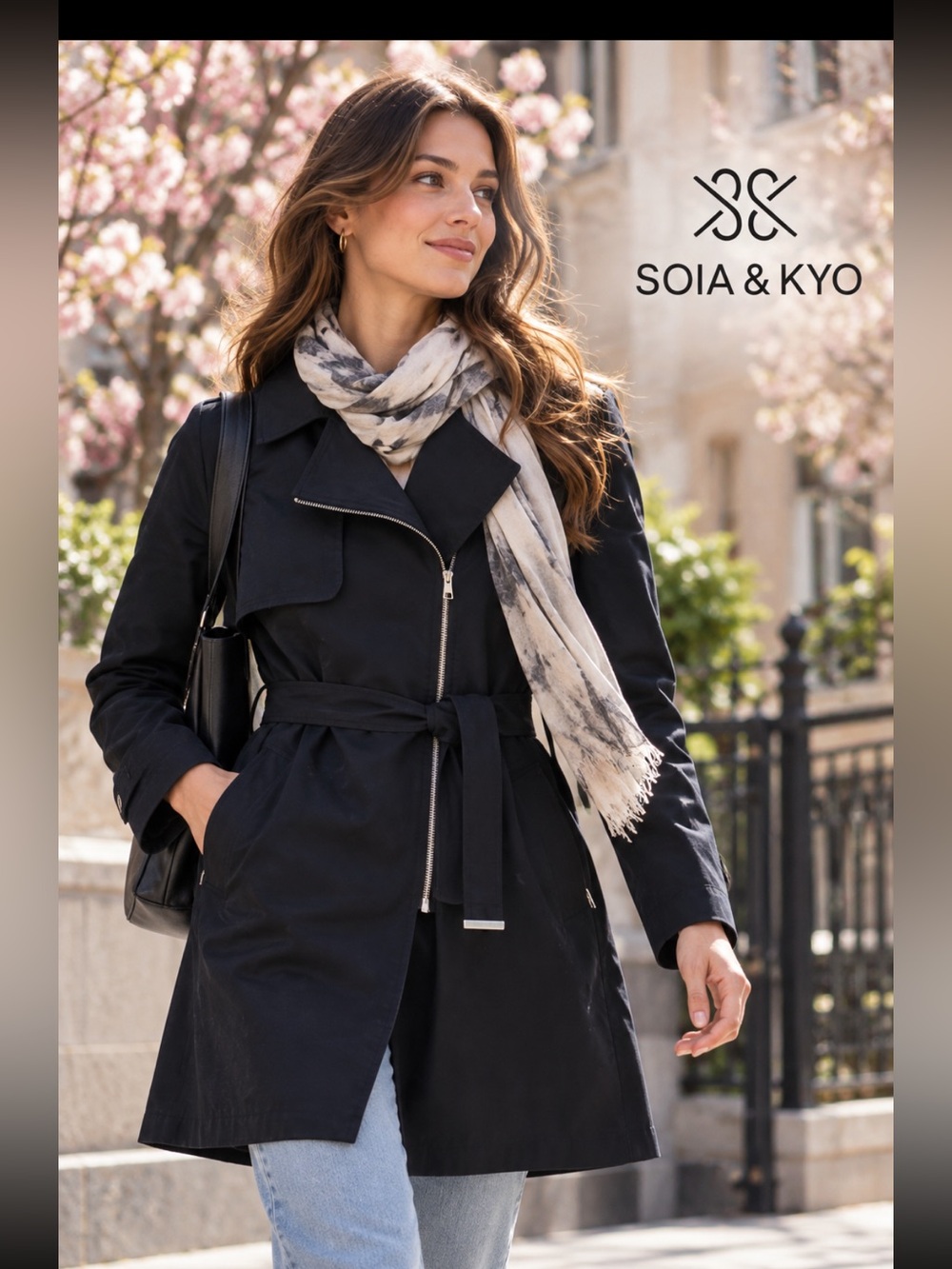 SOIA & KYO, the black belted trench coat!